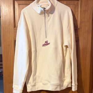 100 thieves nwt Cream Half-Zip Sweatshirt